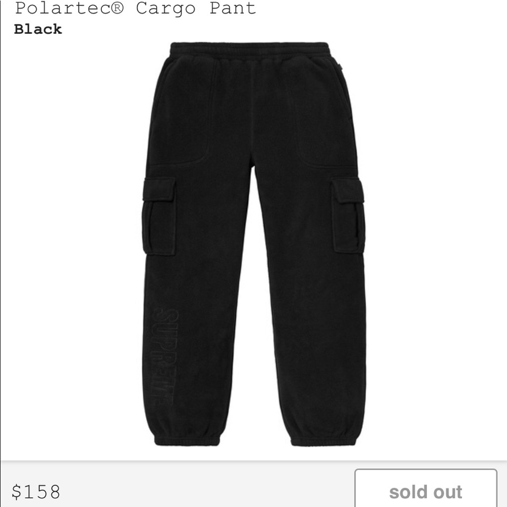 Supreme polartec cargo pants